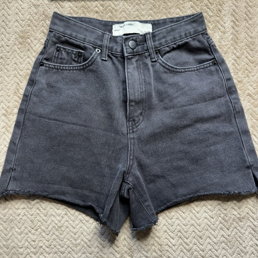 Woman's Denim Black High Waisted Shorts Y2K Casual Summer Size "Small"